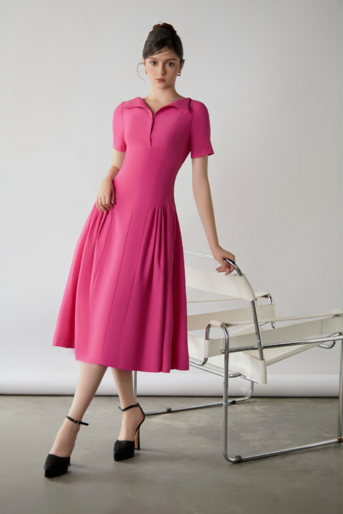 serenity midi dress Serenity Square Neck Corset Midi Dress - Chocolate Brown