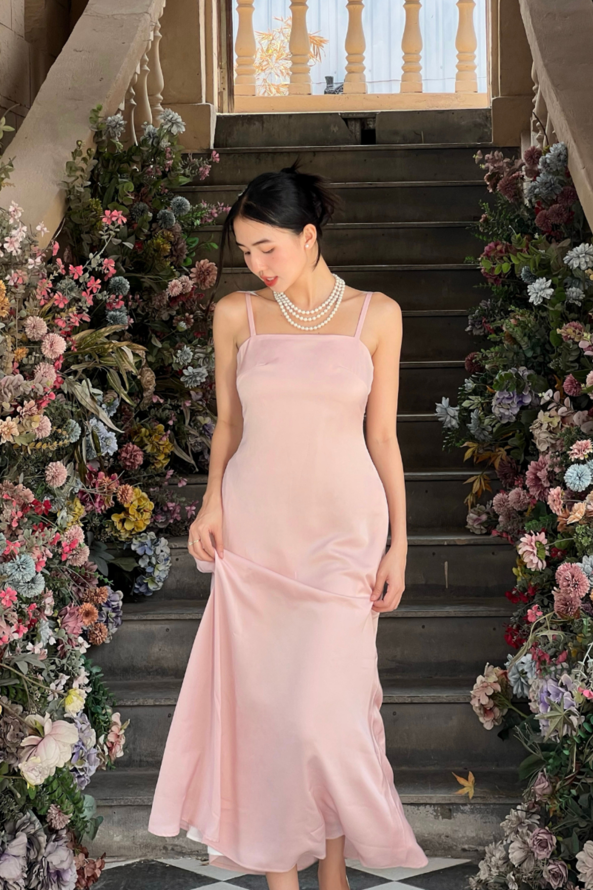 Satin Silk Maxi Dress