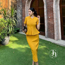 Curved Panel Peplum Top