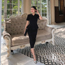 Curved Panel Peplum Top