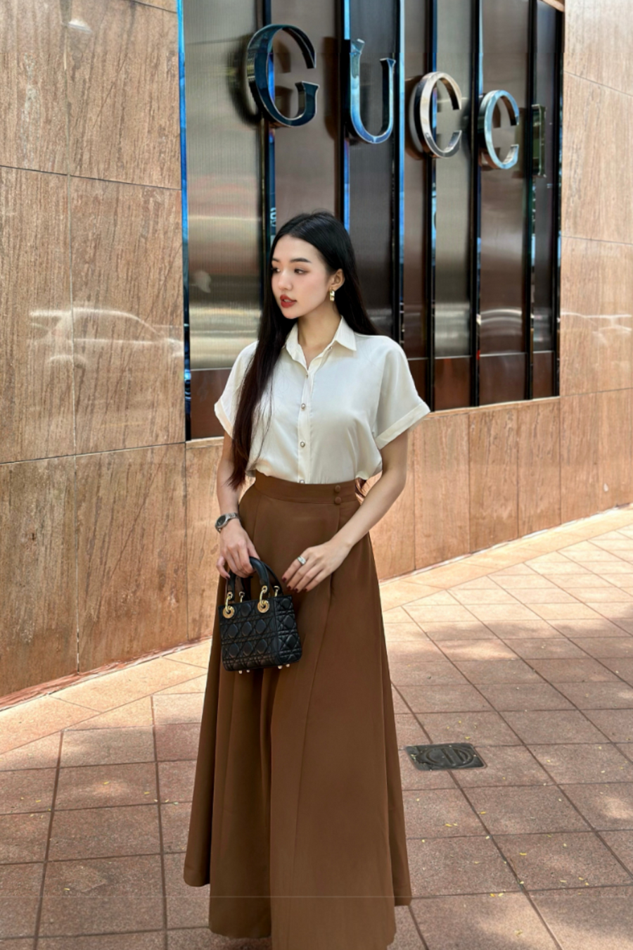 Pearlescent Satin Shirt
