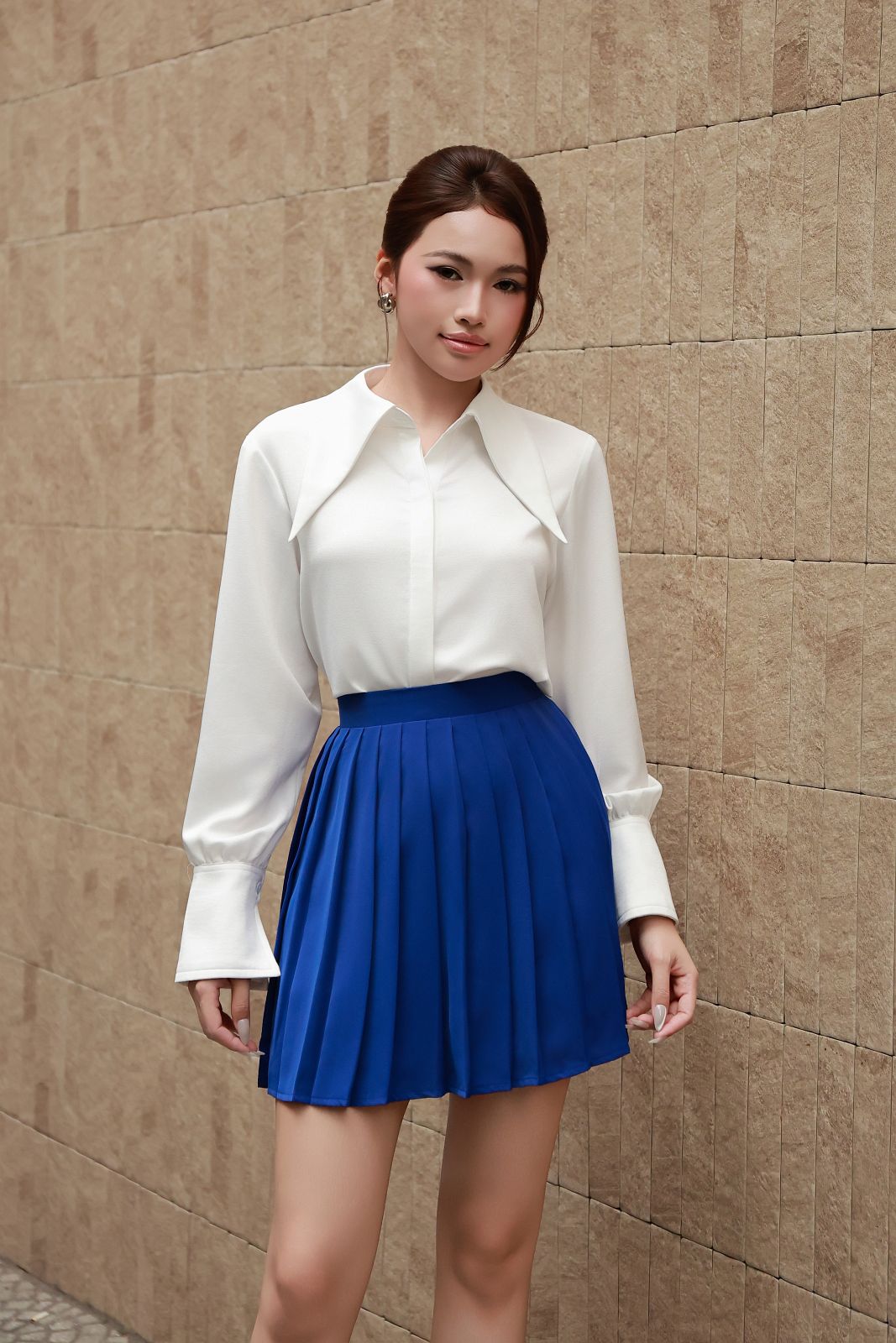Pointed Collar Blouse