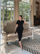 Curved Panel Peplum Top