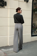 Wide Leg Tailored Trousers