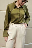 Pointed Collar Blouse