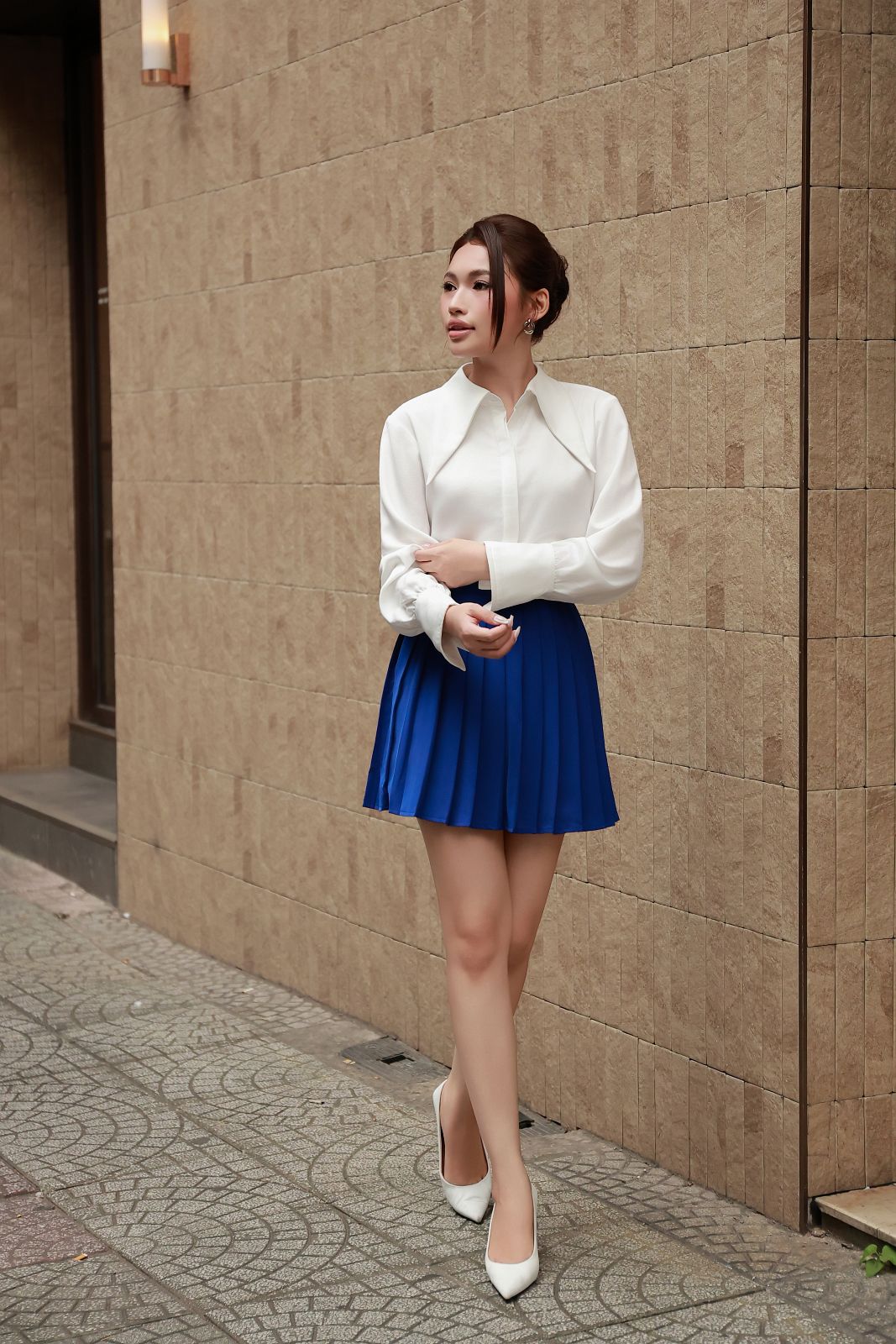 Pointed Collar Blouse