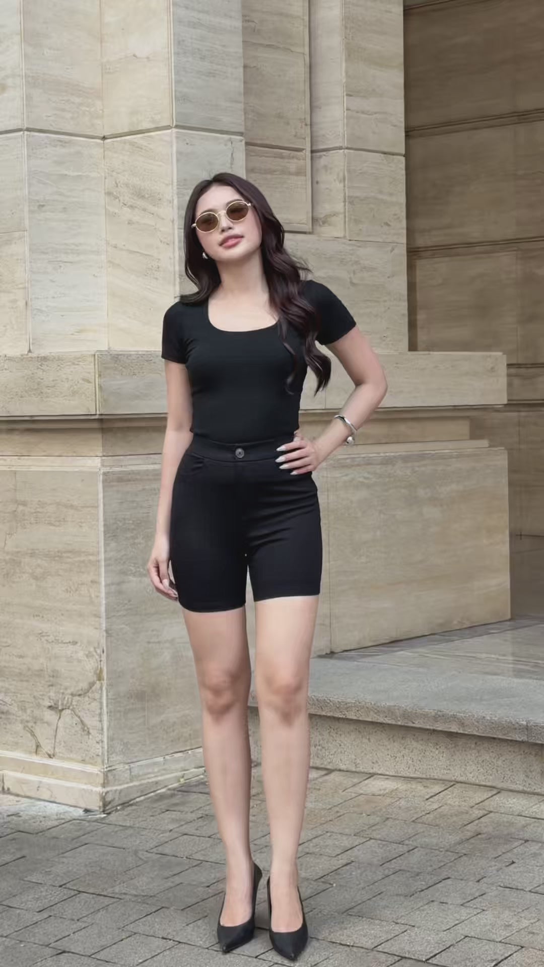 High Waist Cotton Shorts