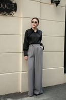 Wide Leg Tailored Trousers
